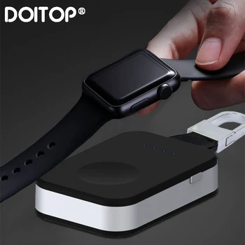

DOITOP External Battery Pack QI Wireless Charger for Apple Watch 1 2 3 4 Series Power Bank 950mah Portable Outdoor Mini Charger