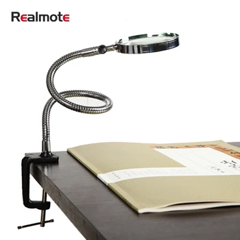 

Realmote Hot Magnifier Flexible Neck Magnifying Table Clamp Desk Plastic Folders Metal Horse 3X 100mm Lens Loupe Repaire
