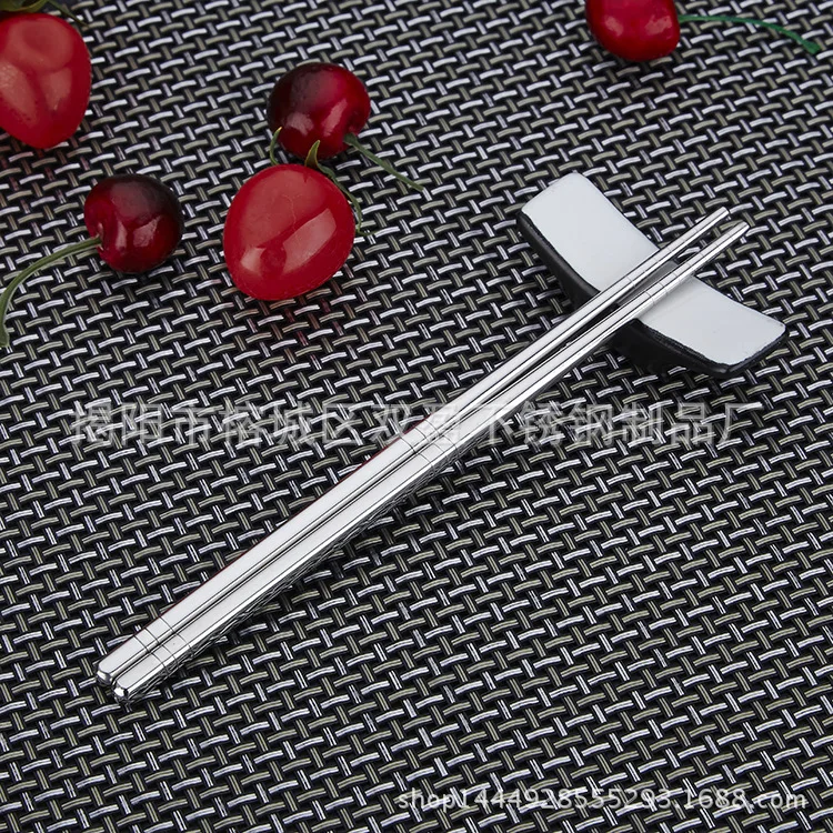 Hallow Square 304 Stainless Steel Chopsticks 19CM bao huan bian xie kuai Anti-slip Heat Resistant er tong kuai Tmall Taobao