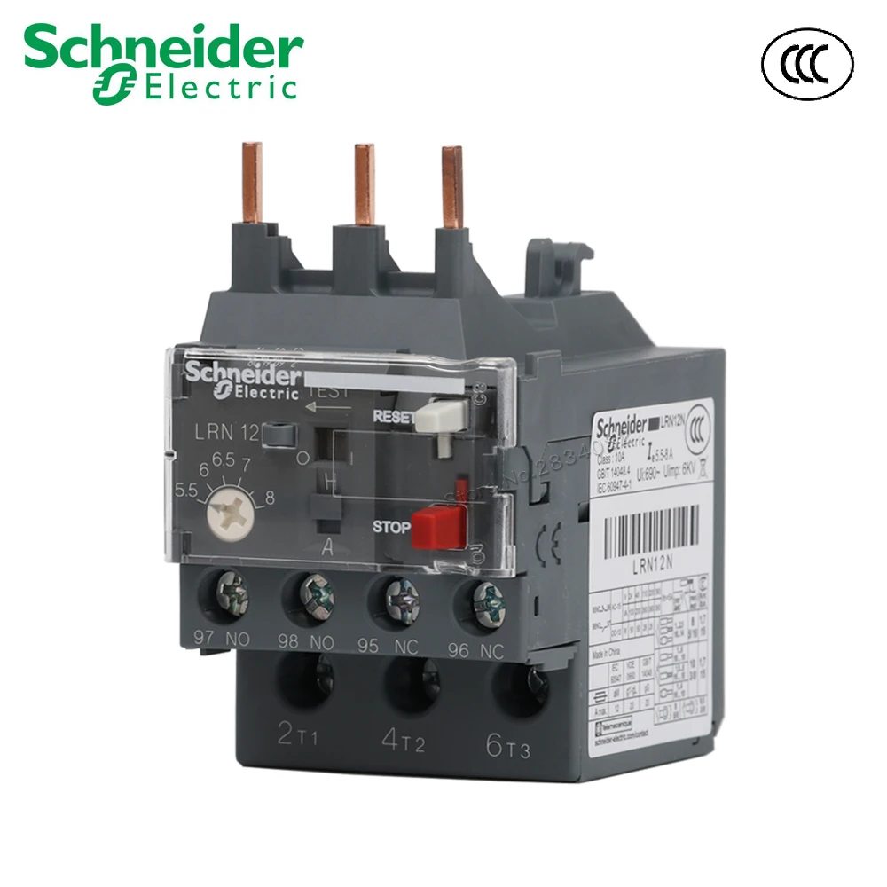 4 6A 5.5 8A 7 10A 9 13A Thermal Overload Relay Reset Stop Button