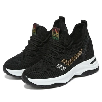 

High Quality Shoes Woman MOOLECOLE Women Sneakers Air Mesh Platform Women Shoes Lace-up New Fashion Women Leisure Shoes 2-9692