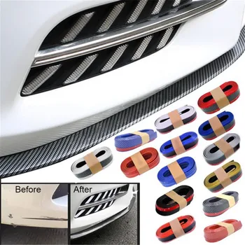

2.5m Car Protector Front Bumper Lip Splitter Car Sticker Body Kit Spoiler Bumpers Rubber Double Color Car Styling Accessorie