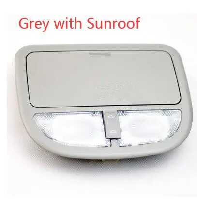 CAPQX для Geely Emgrand EC7 09-13 автомобильный внутренний светильник для чтения, потолочный светильник с выключателем, ночник, стеклянная коробка, внутри крыши, купольная лампа - Испускаемый цвет: Grey with Sunroof