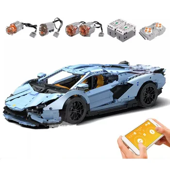 

MOC Veneno Lamborghinis Aventador Car RC Car Roadster Model Lepining Power Function Building Blocks Bricks Kid Technic Toys Gift