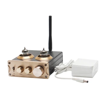 6J1 ламповый предусилитель QCC3008 Bluetooth 5,0 APTX усилитель готов - Цвет: AMP with power