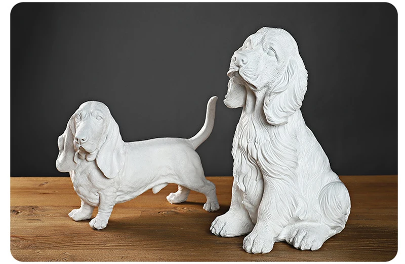 Strongwell design moderno gesso estátua cão modelo