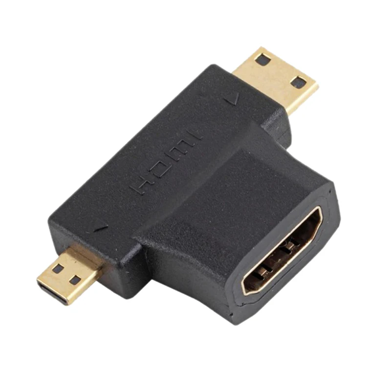 3 в 1 Mini HDMI Male Micro To Female конвертер адаптер для планшетных ПК тв мобильных телефонов