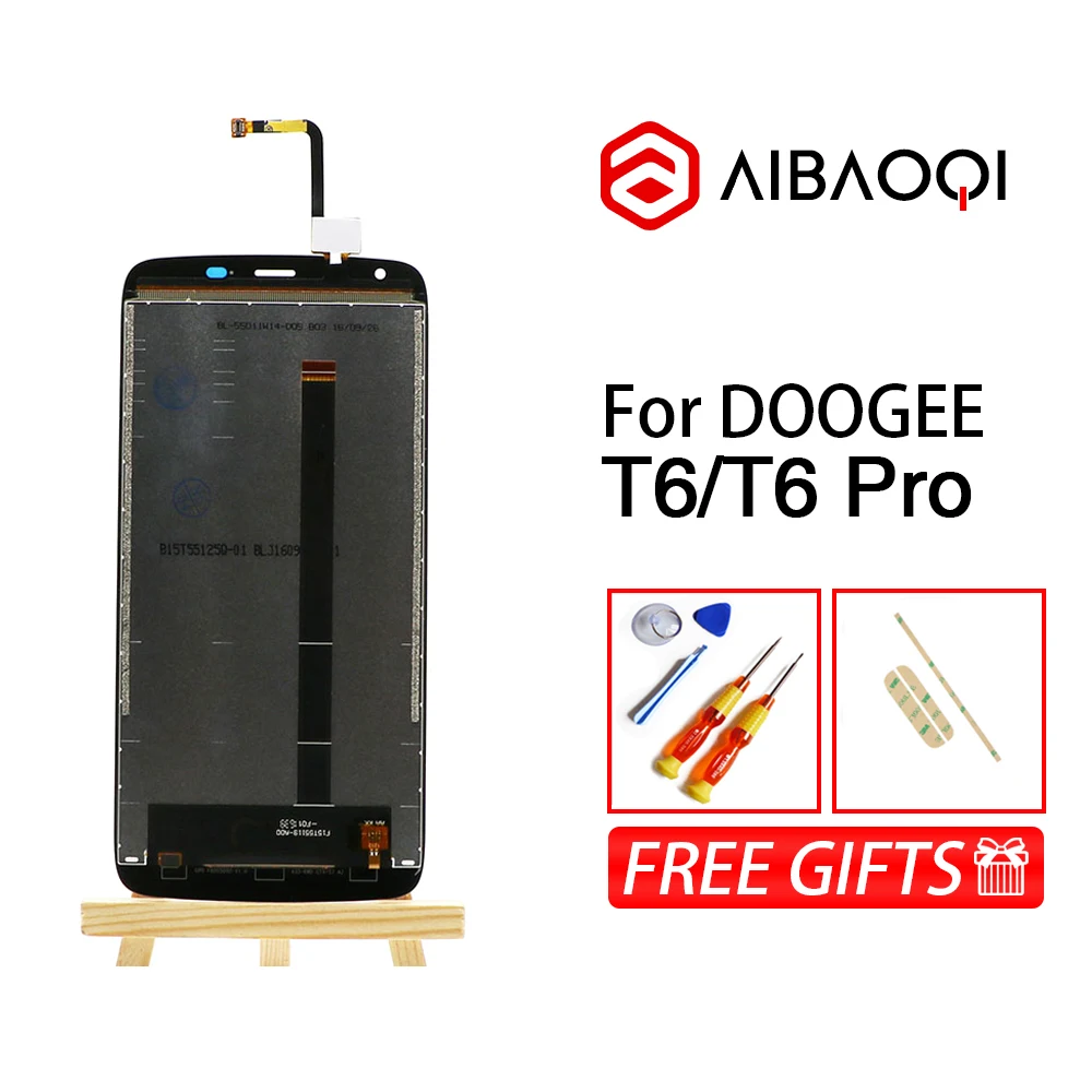 AiBaoQi 5,5 дюймовый сенсорный экран+ 1280X720 ЖК-дисплей в сборе для Doogee T6/T6 Pro Android 6,0