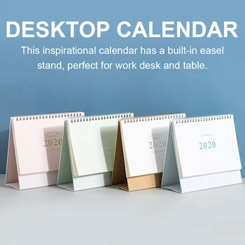 

2020 Desktop Calendar Double Side Gold Wire Binding Luxury Calendar Daily Monthly Table Calendar 2020 Planner Organizer Calendar