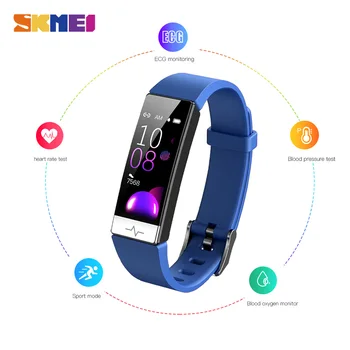 

SKMEI Y91 1.08 inch IPS Color Touch Screen Smart Bracelet Blood Pressure oxygen Heart Rate Monitoring IP68 Waterproof Smartband