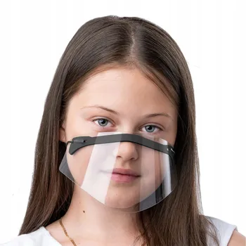 

1PC Face Visor Kids Mini Shield Washable Reusable Comfortable mascara transparente protecion PVC Visual Face Protect Mask