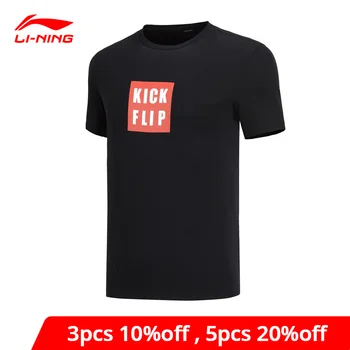 

Li-Ning Men The Trend Sports T-Shirt 100% Cotton Regular Fit Comfort LiNing li ning Printing Sport Tee Tops AHSP017 MTS3033