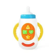 Детский безопасный музыкальный светильник, бутылка для молока, обучающий музыкальный инструмент для кормления, Обучающие Игрушки для маленьких детей