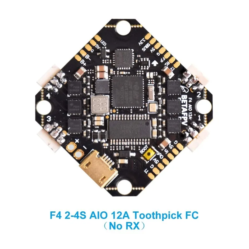 

BETAFPV Toothpick F4 2-4S AIO Brushless Flight Controller BLHELI_S 12A ESC No RX OSD Smart Audio with XT30 Cable for Toothpick