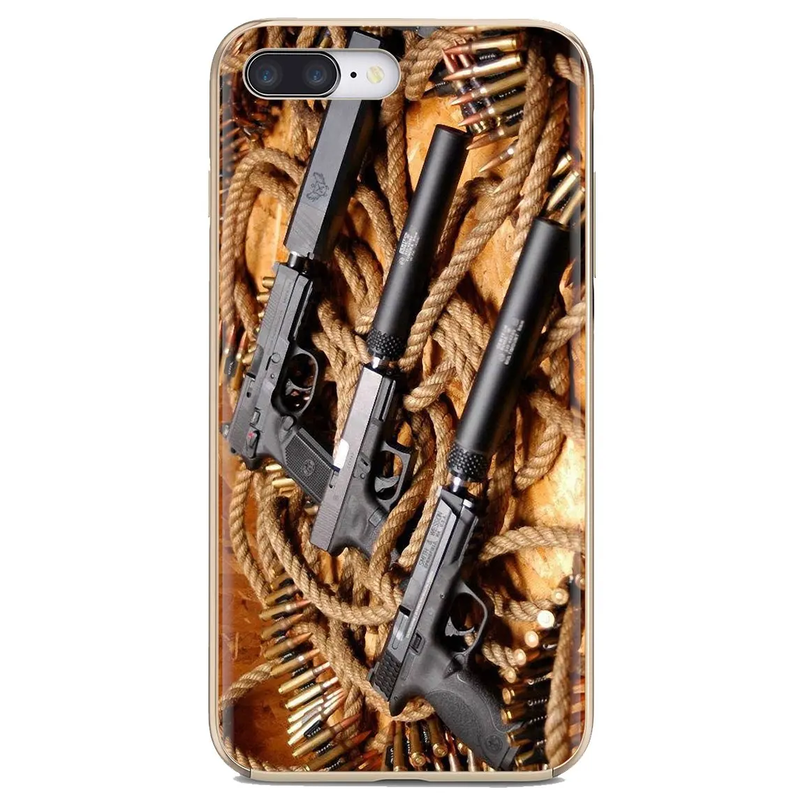 Силиконовый корпус Pistolas Glock оружие пуля для iPhone 11 Pro 4 4S 5 5S SE 5C 6 6S 7 8 X 10 XR XS Plus Max iPod