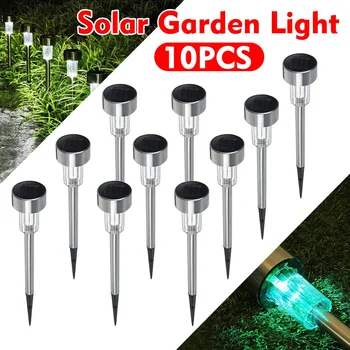 

10PCS Outdoors Led Solar Lights Solar Powered Lawn Lamps LED Street Lighting For Garden Decoration Pathway Patio Yard Lights