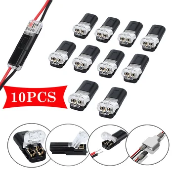 

10Pcs 12V Wire Cable Snap Plug In Connector Terminal Connections Joiners for Car Auto TN99