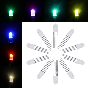 

APA106 F5 5mm RGB LED Chips Integrated RGB LEDs (like WS2812B) APA106 round hat Full color LEDs