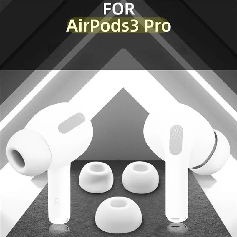 6pc Soft Silicone Replacement Ear Tips Buds For Apple Airpods Pro Headphones White 40DEC1806