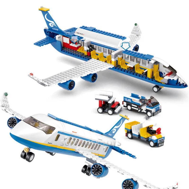 Avião da Cidade Ônibus de ar Blocos de Construção Brinquedos para Crianças Avião Conjuntos Aviões Faça Você Mesmo Aviação Técnica Crianças Tijolos 10 blocos de construção conjuntos aviões aviões diy
