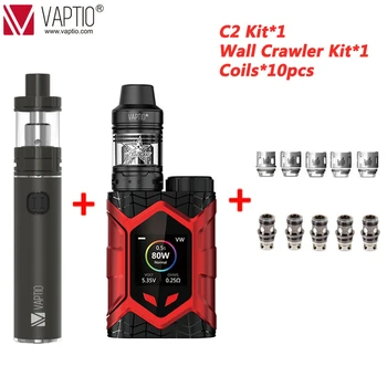 

Russia Shipping!!!Original Vaptio C2 Starter Kit 3000mAh 100W Built in Battery 2ml/4ml Atomizer Electronic Cigarette Vape Pen