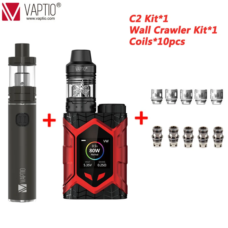 Доставка по России! Оригинальный Vaptio C2 стартовый набор 3000 мАч 100 Вт Встроенный