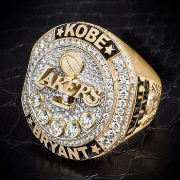 

Yobest Fashion Crystal Basketball Star 2016 Kobe Bryant Champion Ring Jewelry Basketball Fan Series Memorial Ring