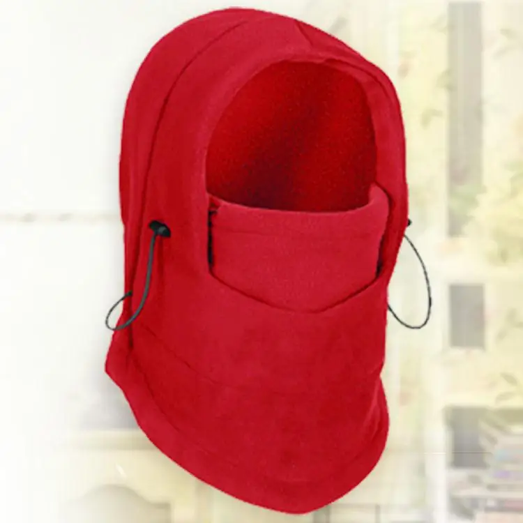 HiMISS термальная Флисовая Балаклава шапка с капюшоном для шеи теплая маска для лица для велоспорта зимняя спортивная велосипедная маска - Цвет: red