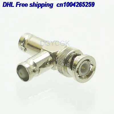 

DHL 50pcs Conversion Adapter BNC male M to 2 x BNC female T edge connector for radio adapter connector 22cs