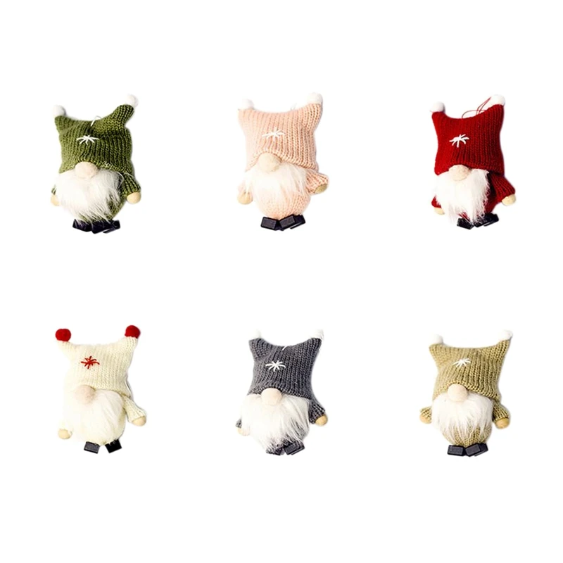 

New Christmas Woolen Doll Cute Knitting Figurine Beard Forest Man Christmas Tree Pendant Christmas Decoration