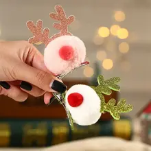 

1 PC Plush Hairclips Christmas Elk Antler Hairpin Children Kids Xmas Hair Clips Pin Barrette Headwear Hair Accessories Dropship