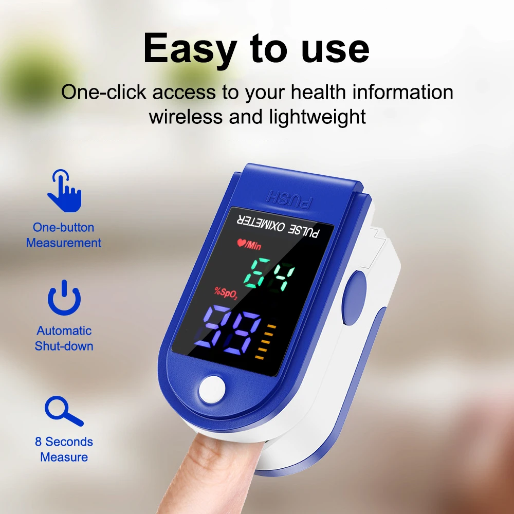 Medical Fingertip Pulsoximeter SPO2 Monitor Oximetro dedo Oximeter Body Thermometer Gun Non-contact Temperature Digital |
