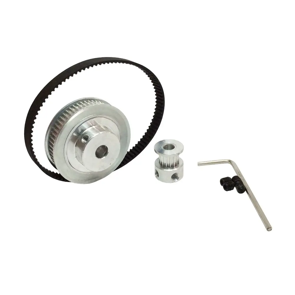 

HTD 2GT Timing Belt Pulley Kits GT2 Timing Belt Closed-loop 200mm Pulley 16 Teeth and 60 Teeth for 3D Printer Accessories