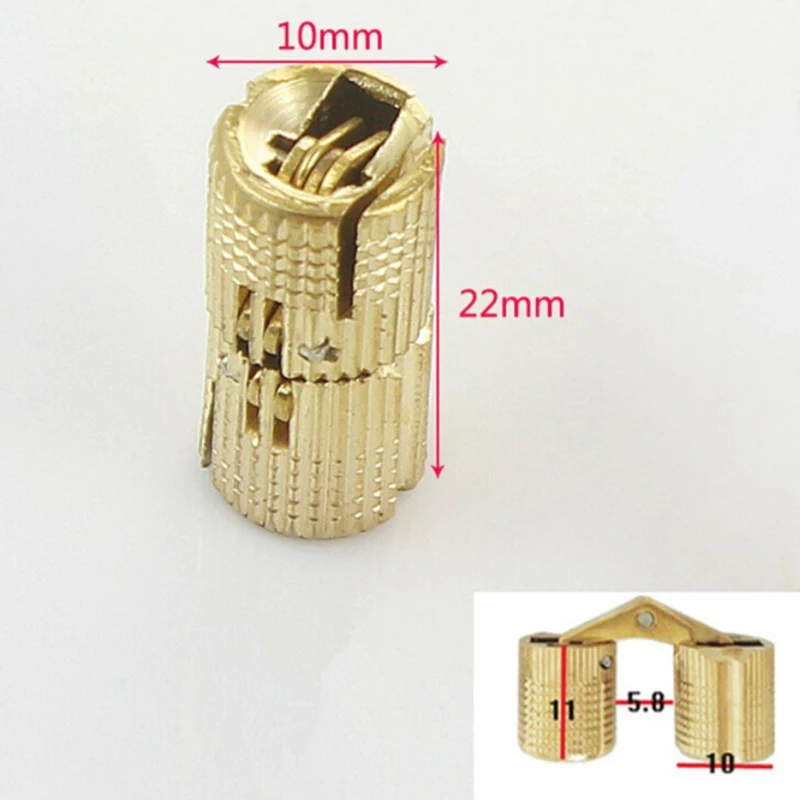 Pure Copper Invisible Concealed Gift Box Cabinet Doors Hinge Accessory Kit