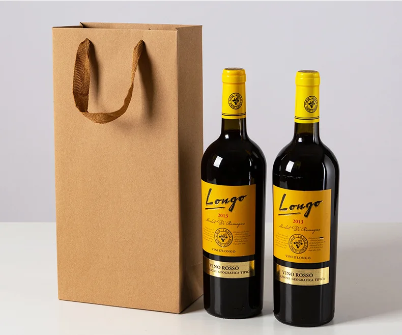 6Pcs Wine Bottle Linen Bags Burlap Drawstring Storage Bags Wine Bottle Pouches 