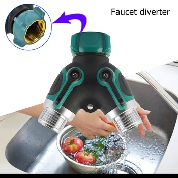 

2-Way Garden Faucet Splitter Connector Distributor Easily Carrying Outdoor Tap Y-shaped Watering Part Eco-friendly Tool
