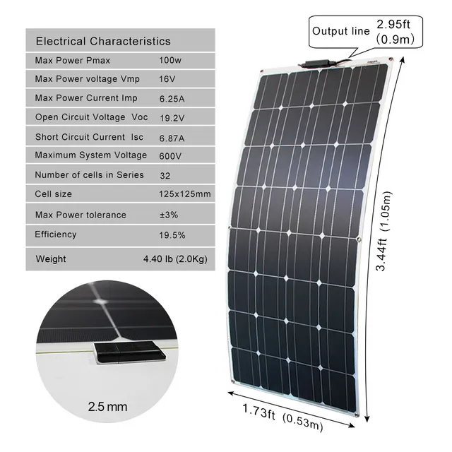 WODHMIEY Flexibles Solarpanel 100W/200W/400W - Klappbares Solar-Ladegerät Mit Controller