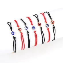 Только красивый стиль счастливый черный сглаза браслет ручной работы Красный веревочный браслет женский веревочные ювелирные изделия