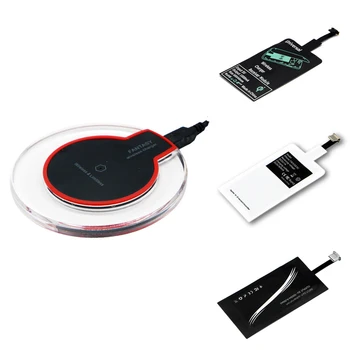 

Qi Wireless Charging Kit Transmitter Charger Adapter Receptor Receiver Pad Coil Type-C Micro USB kit for iPhone Samsung Xiaomi H
