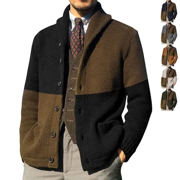 Sweter męski sweter rozpinany sweter rozpinany sweter rozpinany sweter rozpinany sweter rozpinany tanie i dobre opinie Aotorr CHINA Jesień I Zima POLIESTER Akrylowe W STYLU ANGIELSKIM CASUAL Jednorzędowe Standardowa wełna HC2305 Patchwork