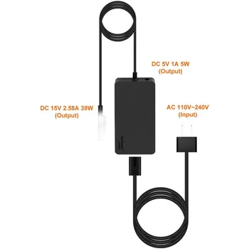 

AC Power Charger Tablet Computer Adapter Cable Cord For Microsoft Surface PRO3/4/5/6/GO/BOOK1
