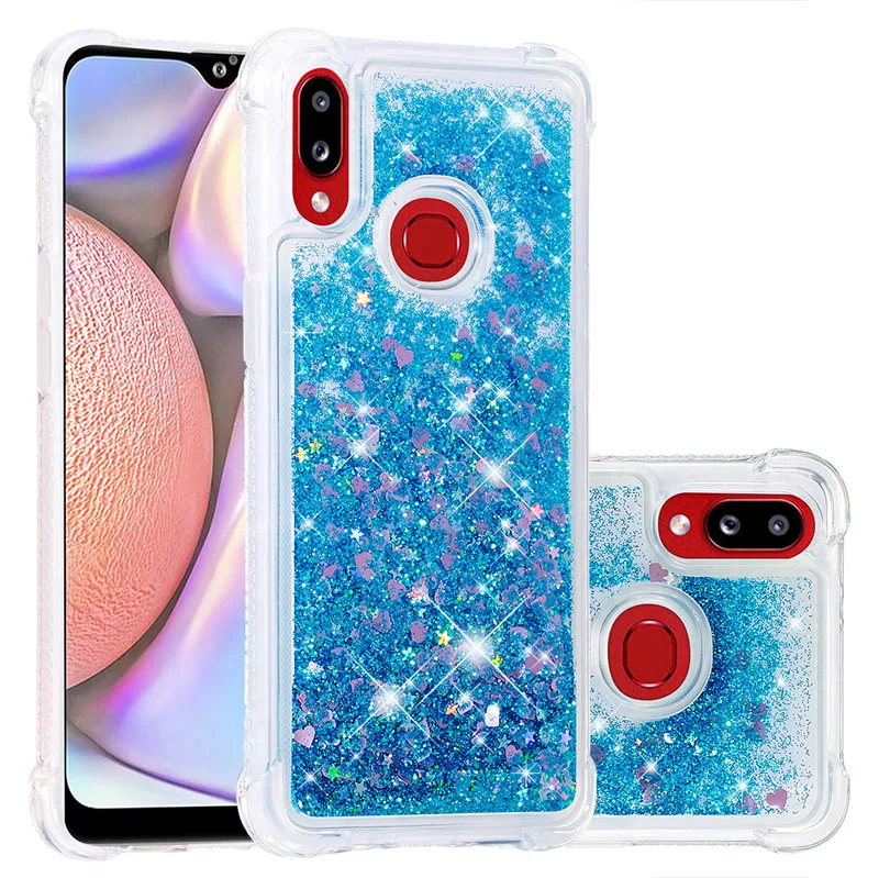 Силиконовый чехол-бампер для samsung Galaxy A10s, милый Блестящий динамический жидкий зыбучий песок, чехол SM-A107F/DS SM A107F/DS, чехол s