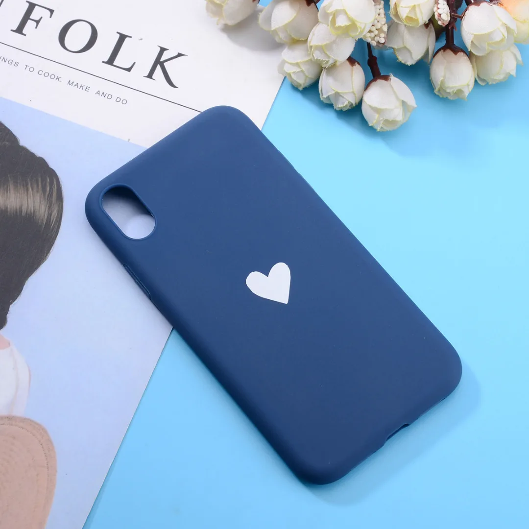 Phone Case For iphone XR X 6 6 s 7 8 plus Cute Simple Love Heart Shockproof Soft TPU Case Cover For iPhone X XS Max XR Fundas