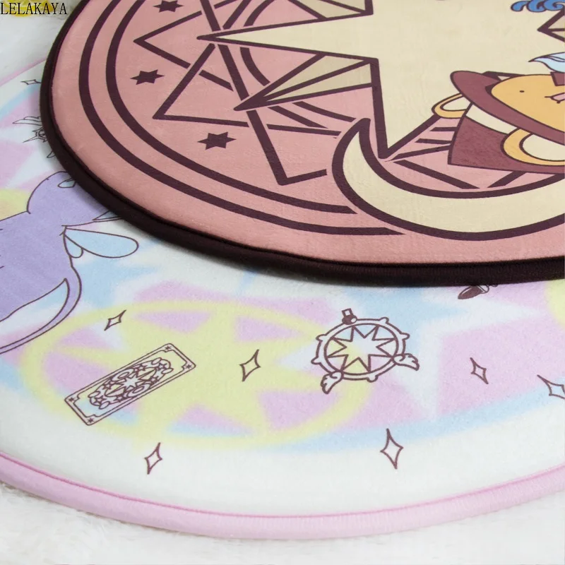 80*80 см карта Captor Sakura круглый стиль декоративные коврики магический набор KERO фигурка фланель ковер для спальни детские коврики для игр