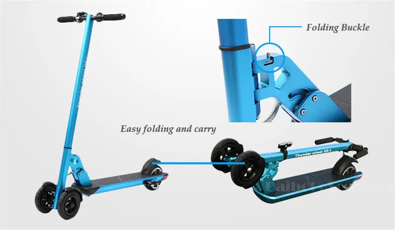 Excellent Daibot Electric Scooter 3 Wheels Adult Electric Scooters 6 Inch Motor 250W/300W 36V Portable Electric Skateboard 3 Wheels 10