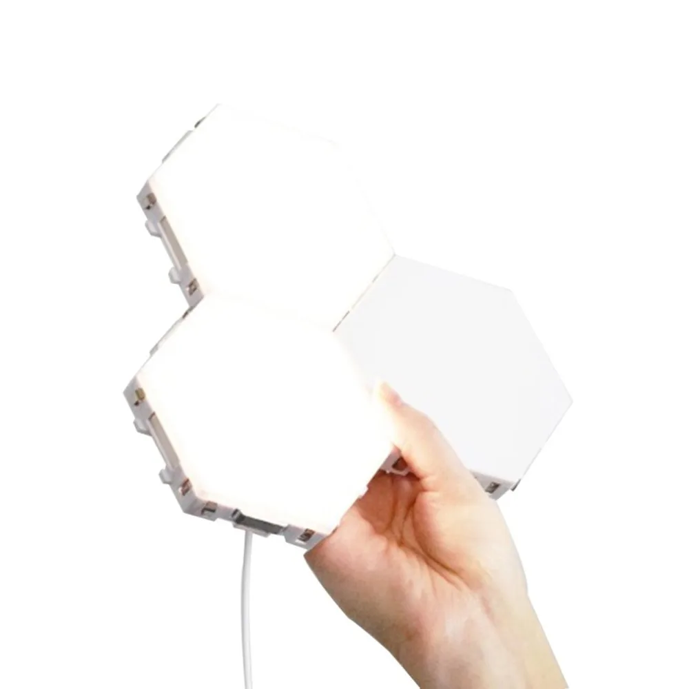 Светодиодный ночник шестигранный светильник модульный сенсорный датчик света ночник магнитный шестигранный креативный настенный светильник-бра декоративный