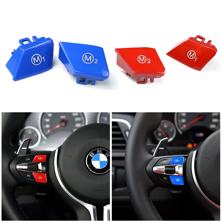 Automotive Switch Button Blue Steering Wheel Switch 1 Pair Car Steering