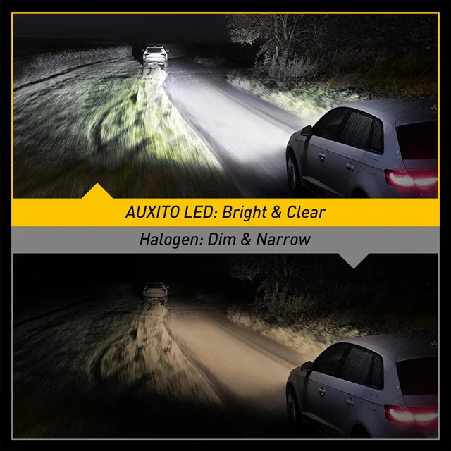 AUXITO-bombilla LED H7 para faro delantero de coche, Bombilla Turbo  inalámbrica de 2x60W, Mini diseño para Ford Fiesta Focus MK4 BMW Skoda  Rapid Renault Scenic Opel