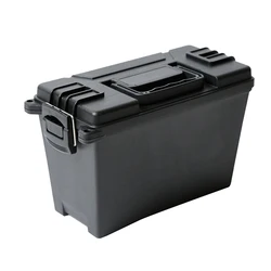 Boîte à munitions tactique Style militaire, boîte de rangement en plastique pour balles, calibre robuste, caisse de munitions en vrac, mallette de rangement légère 