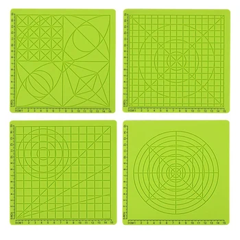 

4Pcs 3D Printing Pen Silicone Design Mat Basic Template Multi-Shaped Kids Drawing Tools with Heat Proof Finger Caps